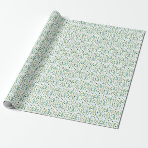 Papier Cadeau Fleurs de foune Motif de la nature sans voile
