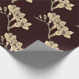 Papier Cadeau Fleurs de glaïeuls asiatiques élégantes florales m