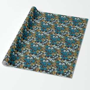 Papier Cadeau Fleurs de jardin tropical
