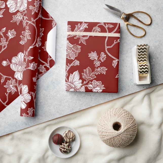 Papier Cadeau Fleurs de la Saint-Valentin  (Artisanat)