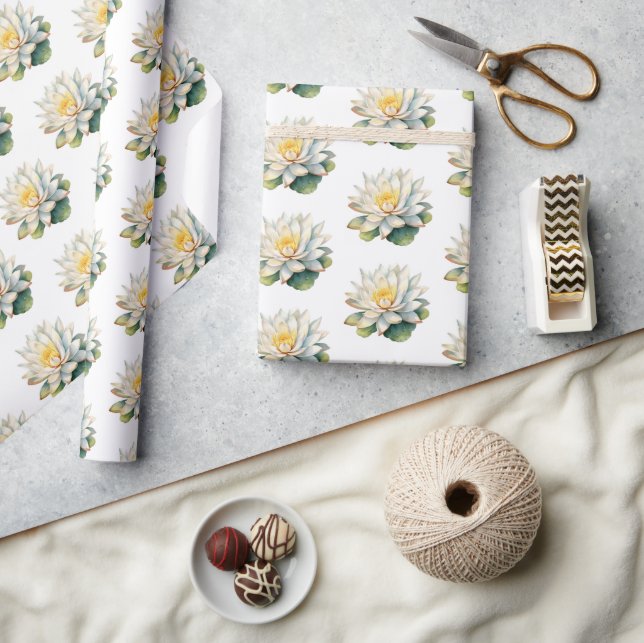 Papier Cadeau Fleurs de Lotus Sérénité (Artisanat)