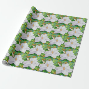 Papier Cadeau Fleurs de magnolia