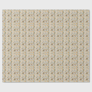 Papier Cadeau Fleurs de Marguerite & Conception de Jardin Floral