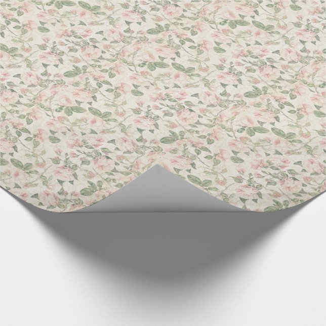 Papier Cadeau Fleurs de papier faites maison de Rosebud de roses (Coin)