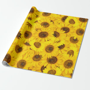 Papier Cadeau Fleurs de soleil