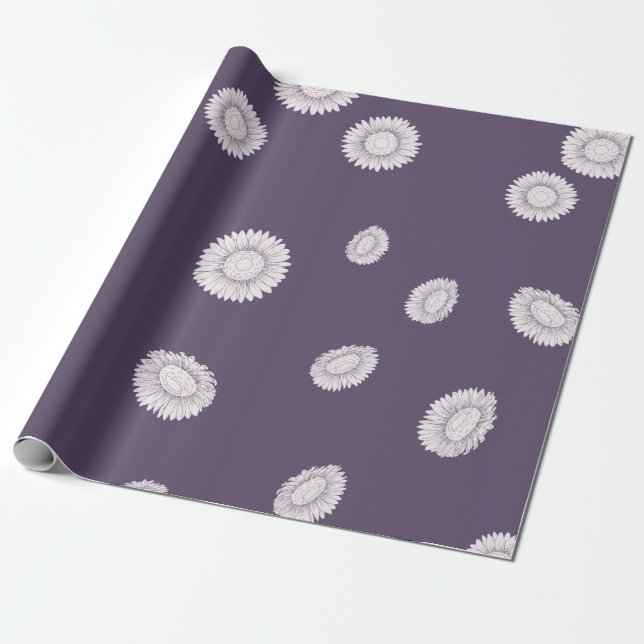 Papier Cadeau Fleurs de soleil (Déroulé)