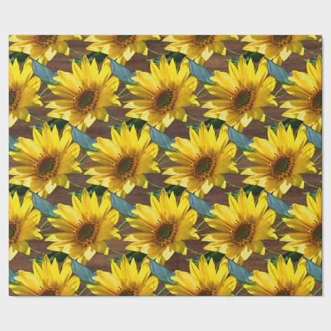 Papier Cadeau Fleurs de soleil (Couture)