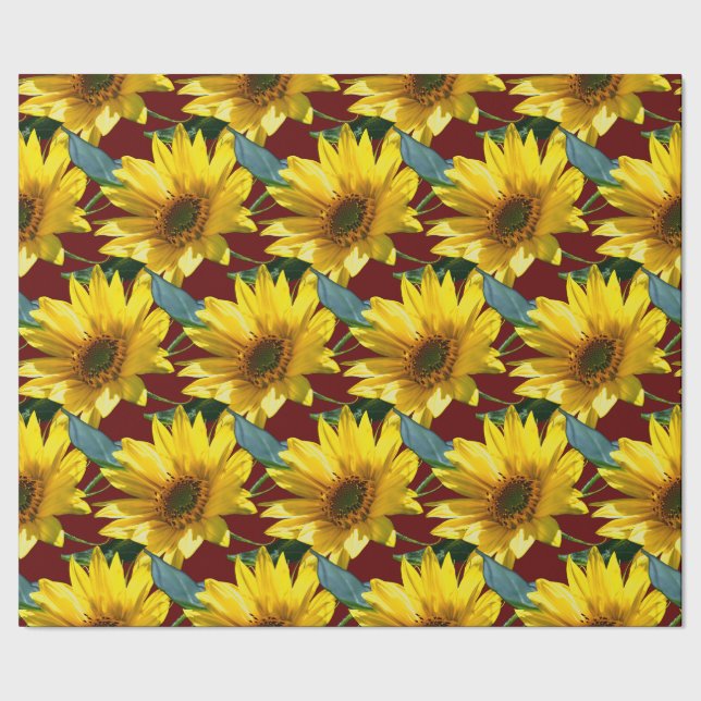 Papier Cadeau Fleurs de soleil (Couture)