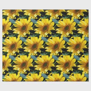 Papier Cadeau Fleurs de soleil