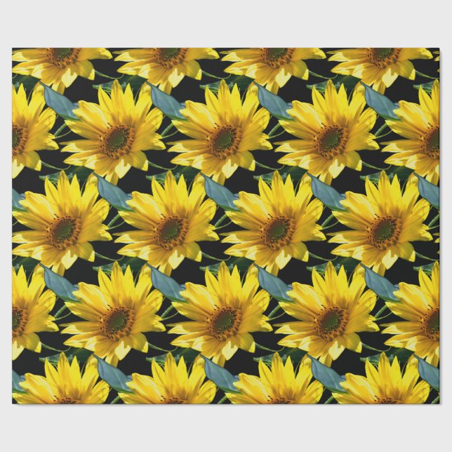 Papier Cadeau Fleurs de soleil (Couture)