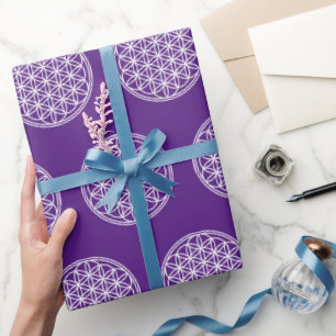 Papier Cadeau FLEURS DE VIE - Symbole de géométrie sacrée plan 2