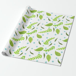 Papier Cadeau fleurs et feuillage