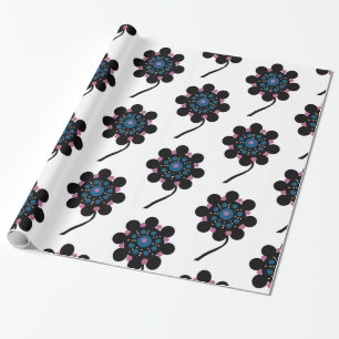 Papier Cadeau Fleurs extraterrestres