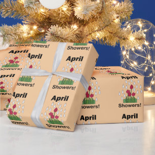 Papier Cadeau Fleurs Florales de Marguerite sous les Averses d'A