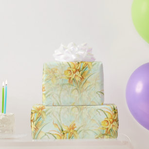 Papier Cadeau Fleurs Jaunes Sauvages