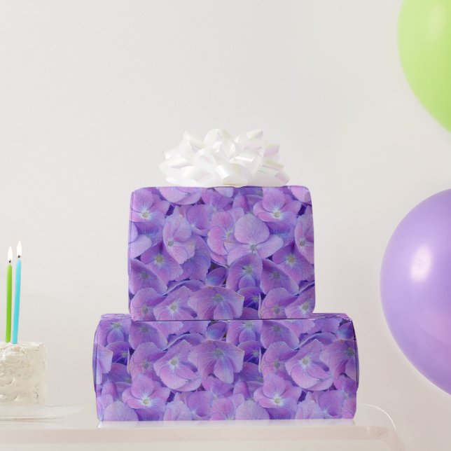 Papier Cadeau Fleurs Lilac Hydrangea (Cadeaux de fête)
