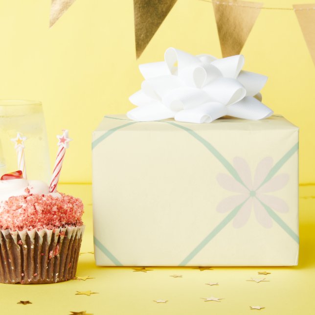 Papier Cadeau Fleurs pastel (Fête d'anniversaire)