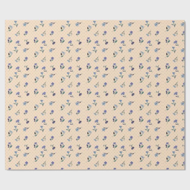 Papier cadeau Fleurs pastel Peachify (Plat)