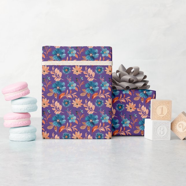 Papier Cadeau Fleurs pastel tendance (Baby Shower)