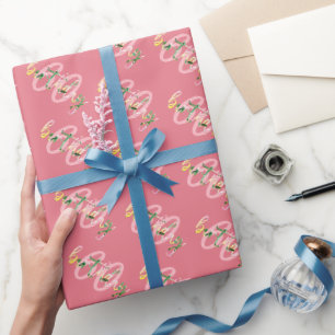 Papier Cadeau Fleurs Personnalisées pour Anniversaire d'Été