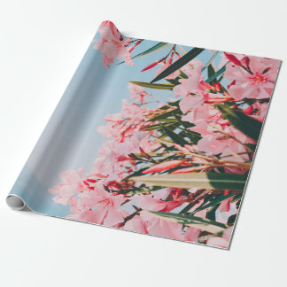 Papier Cadeau Fleurs pétales roses et blanches