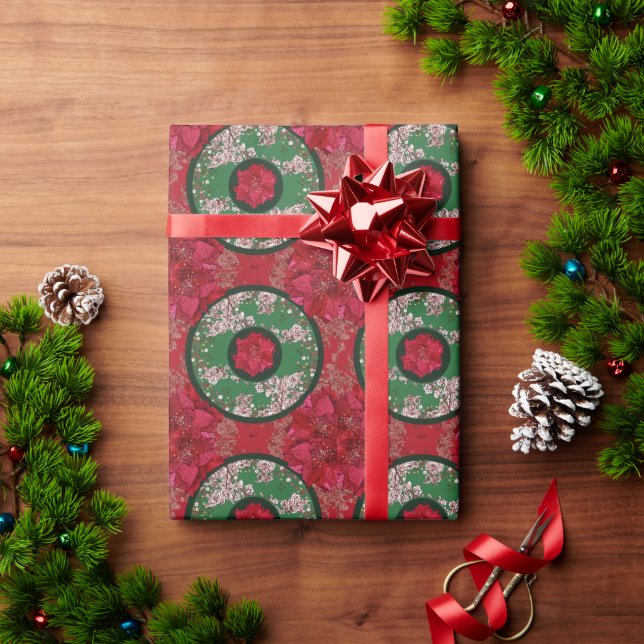 Papier Cadeau Fleurs pour Noël (Cadeau de vacances)