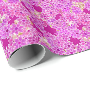 Papier Cadeau Fleurs pourpres, lavande et prune, arrière - plan