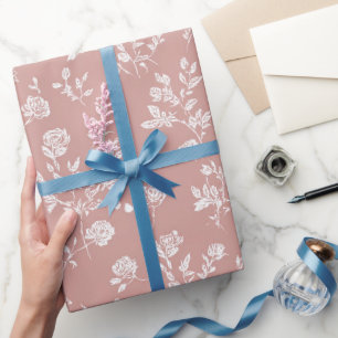 Papier Cadeau Fleurs Roses Blanches Roses Mariage