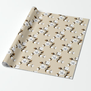 Papier Cadeau Fleurs rustiques de coton de ferme