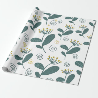 Papier Cadeau Fleurs sans coutures arrière - plan dans le style