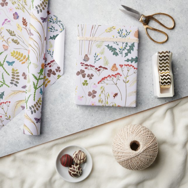 Papier Cadeau Fleurs sauvages (Artisanat)