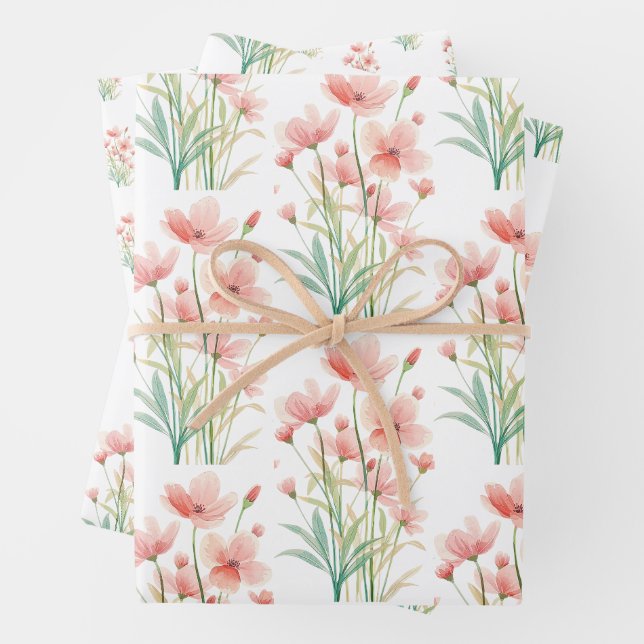Papier cadeau Fleurs sauvages d'été (En situation)