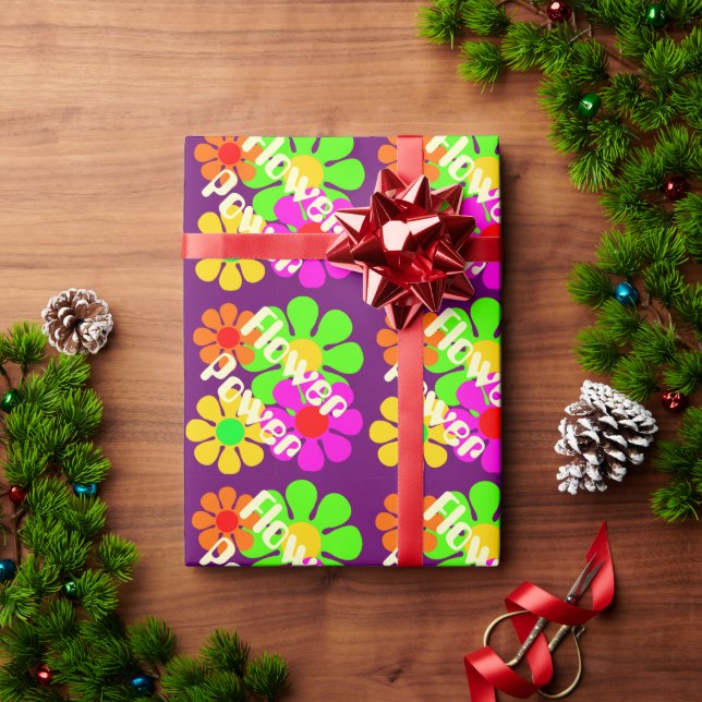 Papier Cadeau Fleurs super (Cadeau de vacances)