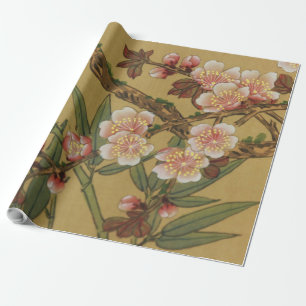 Papier Cadeau Fleurs vintages de cerises Fleurs japonaises asiat