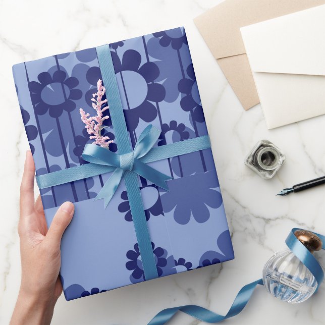 Papier Cadeau Fleurs violettes (Créateur téléchargé)