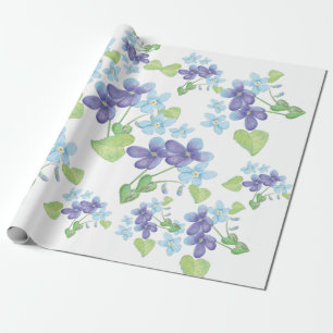 Papier Cadeau Fleurs violettes sauvages