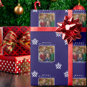 Papier Cadeau Flocon d'avion de Noël Photo Drôle Personnalisé