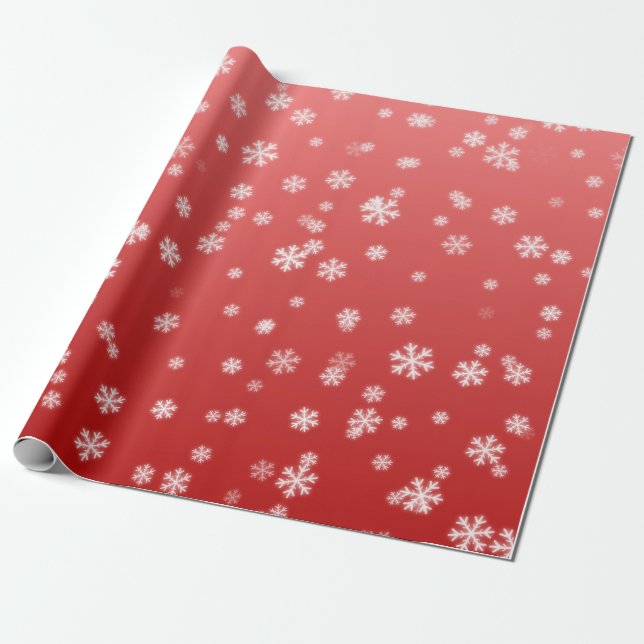 Papier Cadeau Flocon de neige de Noël (Déroulé)
