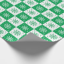 Flocon de neige et Motif de neige (vert)