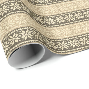 Papier Cadeau Flocon de neige Neutre de Noël en nappe Hiver mode