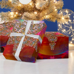 Papier Cadeau Flocon de neige romantique de Noël d'amusement de