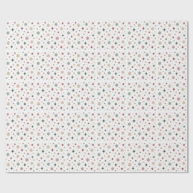 Papier cadeau flocon de neige Starlight d'hiver (Plat)