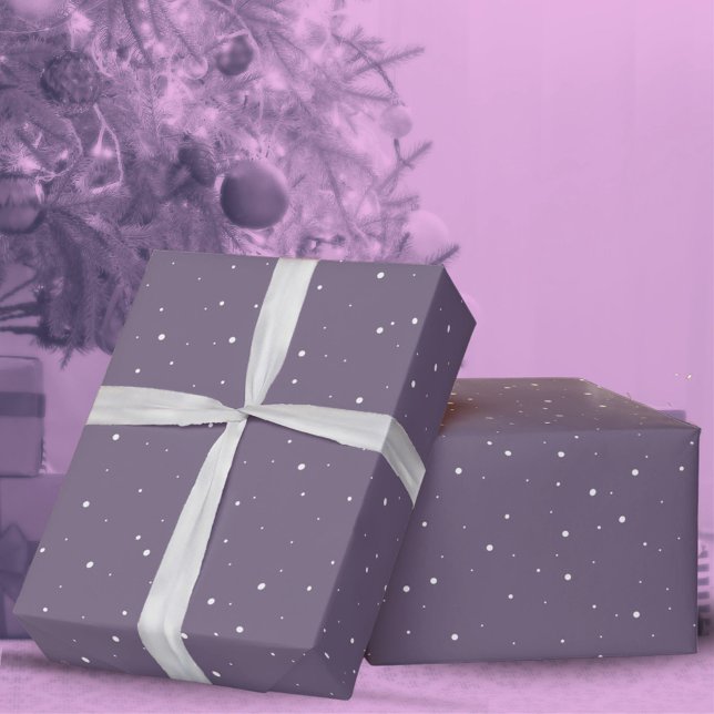 Papier Cadeau Flocon de neige violet Noël hiver vacances (Créateur téléchargé)