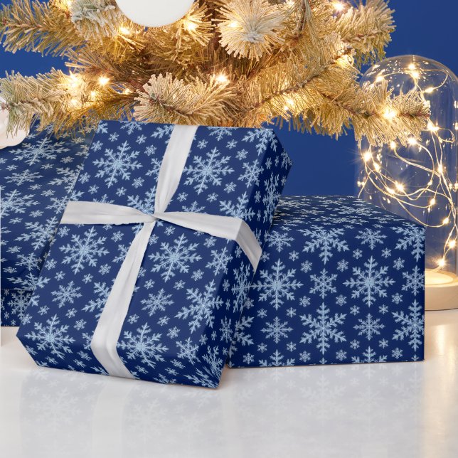 Papier Cadeau Flocons Classiques (Vacances)