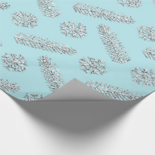 Papier Cadeau Flocons de neige de vacances d'arbre de Noël de
