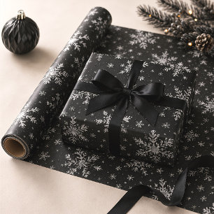 Papier Cadeau Flocons de neige gothiques Noël effrayant