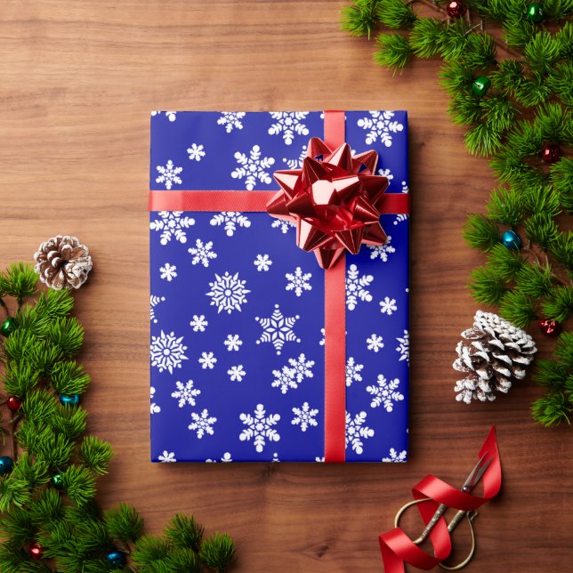 Papier Cadeau Flocons de neige Noël (Cadeau de vacances)