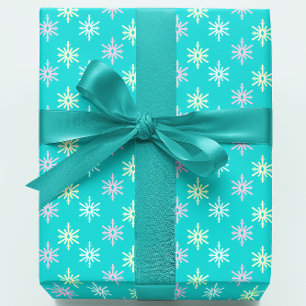 Papier Cadeau Flocons de neige rétro