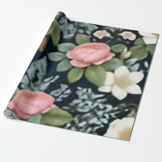 Papier Cadeau floral (Déroulé)