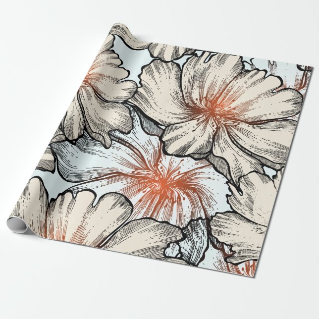 Papier Cadeau Floral Dreams #10 à Susiejayne (Déroulé)